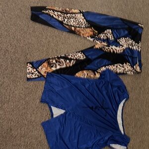 Blue light weight pant suit